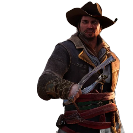 weapon, staff, hat, sword, concept art, photorealistic, 3d render, arthur transparent PNG cut-out