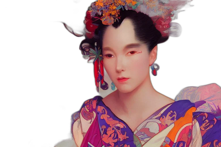 face, photorealistic, oil painting, fantasy art transparent PNG cut-out