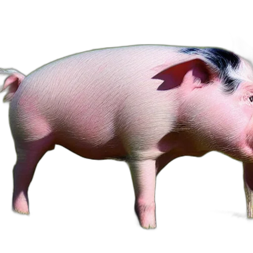animal, creature, food, weapon, 3d render, photorealistic, concept art, pig transparent PNG cut-out