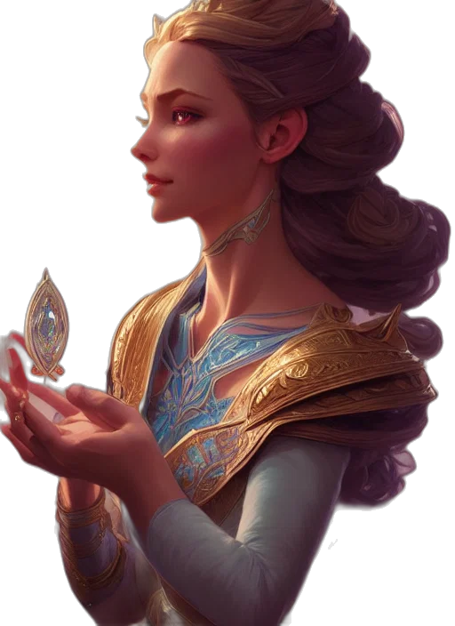 crown, sword, jewelry, face, fantasy art, concept art, photorealistic, comic book art transparent PNG cut-out