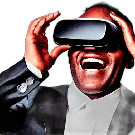 ray, charles, headset transparent PNG cut-out