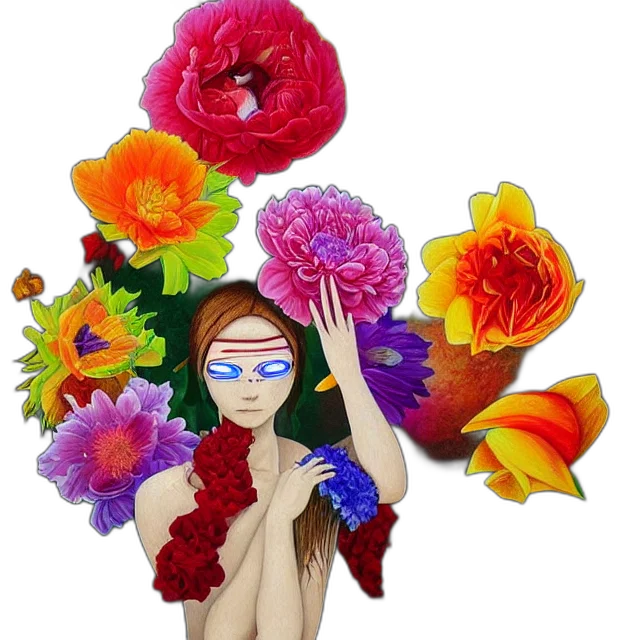 flower, jewelry, crown, 3d render transparent PNG cut-out