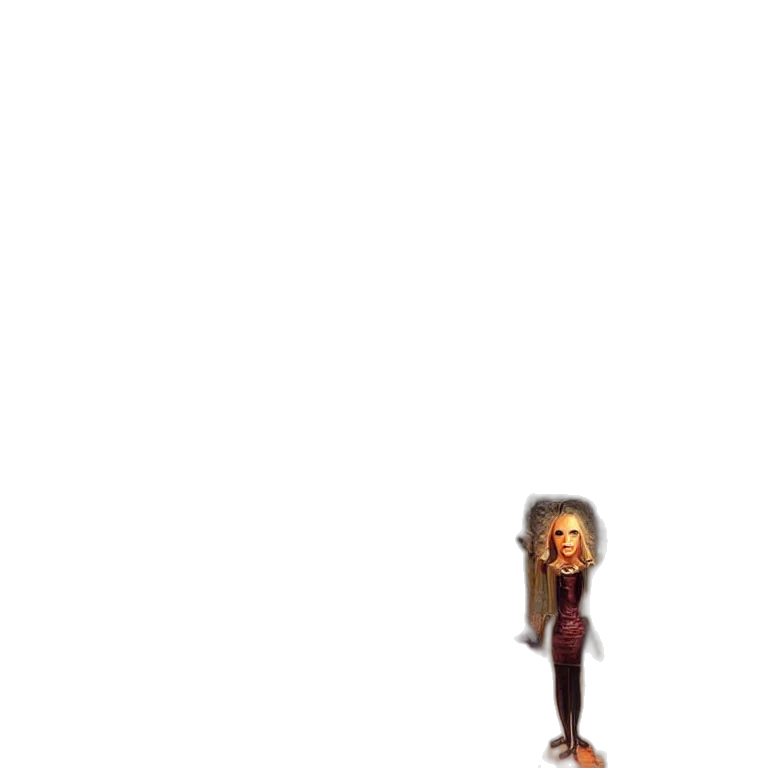 staff, hair, creature, robot, pixel art, concept art, cartoon, 3d render transparent PNG cut-out