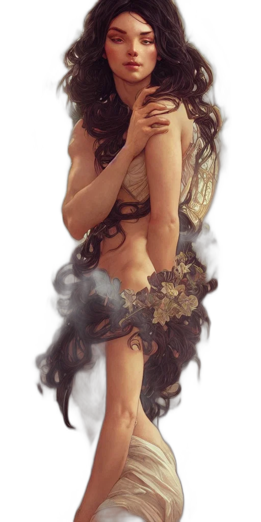 dress, mask, jewelry, fantasy art transparent PNG cut-out