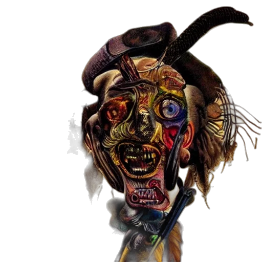 mask, face, staff, robot, concept art, photorealistic, fantasy art, cyberpunk transparent PNG cut-out