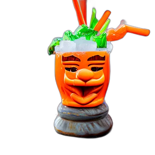 crown, mask, staff, food, 3d render, photorealistic, concept art, closeup transparent PNG cut-out