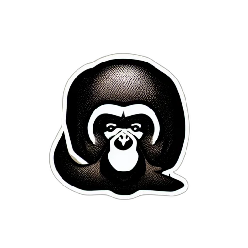animal, hair, staff, creature, cartoon, logo, illustrated, ape transparent PNG cut-out