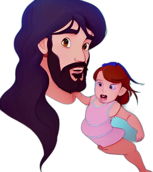 hair, cartoon, concept art, vaporwave transparent PNG cut-out