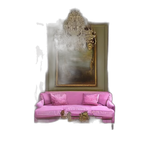 furniture, crown, photorealistic, 3d render transparent PNG cut-out
