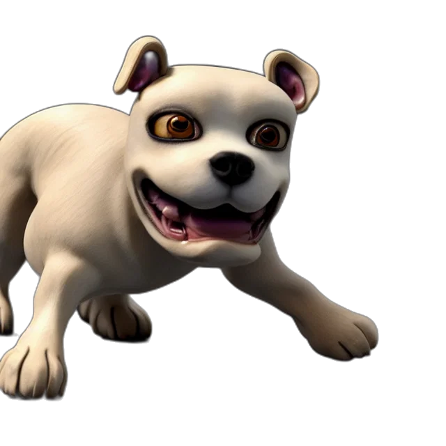 animal, creature, staff, 3d render, concept art, photorealistic, toy, dog transparent PNG cut-out