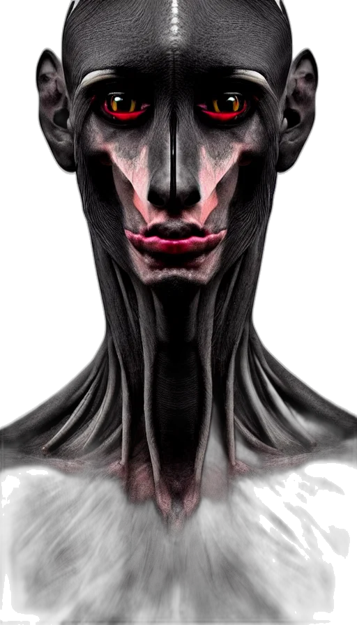 face, mask, creature, robot, photorealistic, 3d render, concept art, fantasy art transparent PNG cut-out