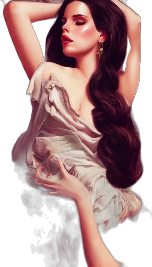 dress, hair, jewelry, fantasy art transparent PNG cut-out