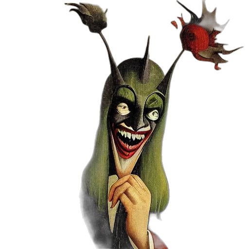 mask, creature, face, staff, concept art, comic book art, fantasy art, photorealistic transparent PNG cut-out