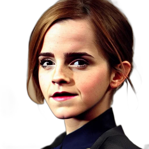 face, robot, hair, photorealistic, cartoon, concept art, 3d render, emma transparent PNG cut-out