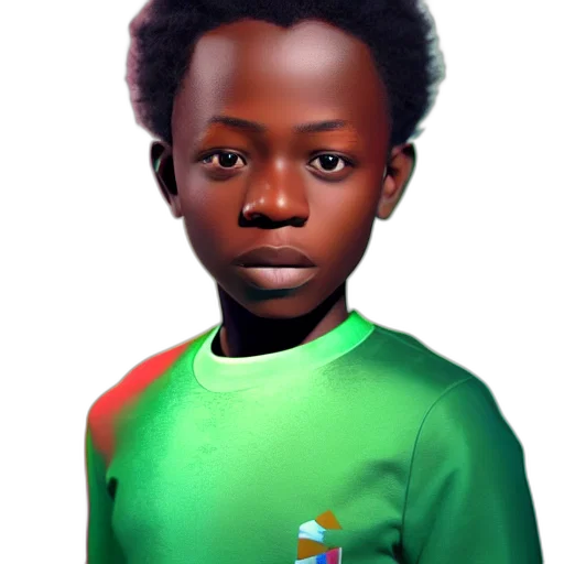 face, robot, cartoon, photorealistic, 3d render, pixel art, portrait, nigerian transparent PNG cut-out