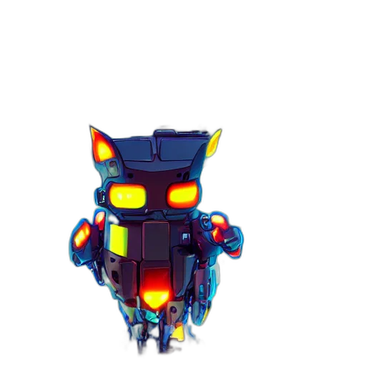 robot, mask, creature, animal, 3d render, pixel art, concept art, cyberpunk transparent PNG cut-out