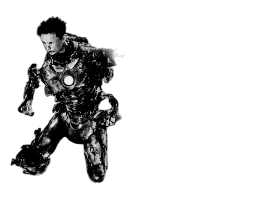 robot, comic book art, concept art, 3d render, cyberpunk, outer space, film, still transparent PNG cut-out