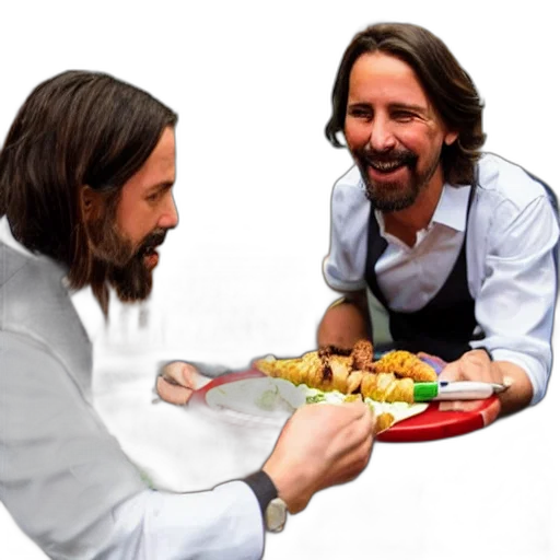 food, concept art, photorealistic, pablo, iglesias, santiago, abascal, sharing transparent PNG cut-out