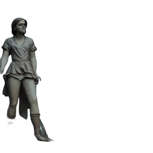 shoes, dress, 3d render, concept art, photorealistic, fantasy art, statue, emma transparent PNG cut-out