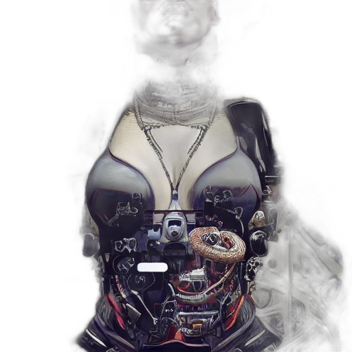robot, mask, dress, face, cyberpunk, concept art, comic book art, 3d render transparent PNG cut-out