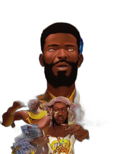face, concept art, comic book art, cartoon transparent PNG cut-out