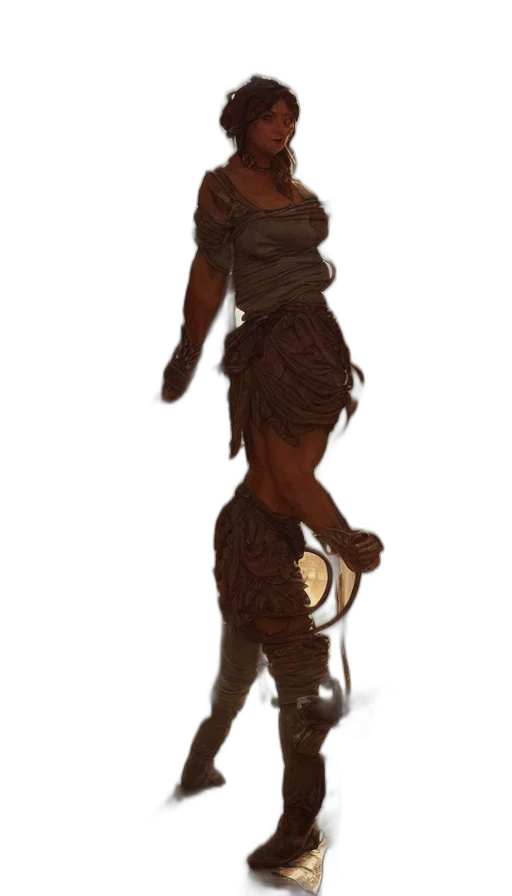 dress, staff, creature, animal transparent PNG cut-out