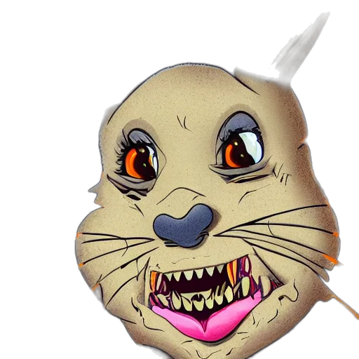 mask, creature, animal, 3d render transparent PNG cut-out