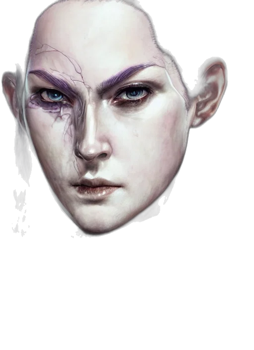 face, mask, creature, fantasy art, concept art, photorealistic, watercolor, pastel transparent PNG cut-out