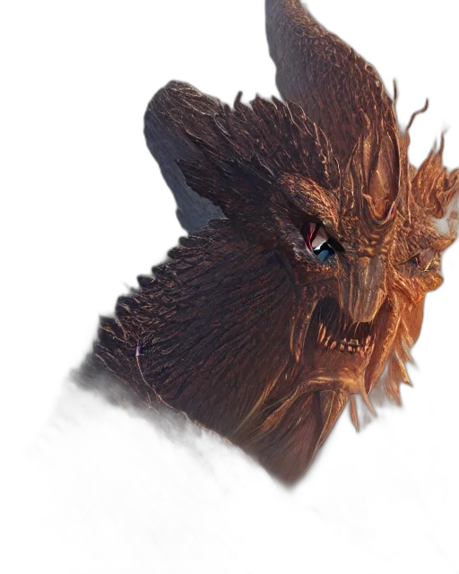 dragon, creature, mask, face, concept art, fantasy art, 3d render, photorealistic transparent PNG cut-out