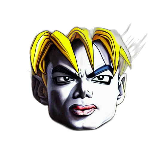 face, mask, staff, comic book art transparent PNG cut-out
