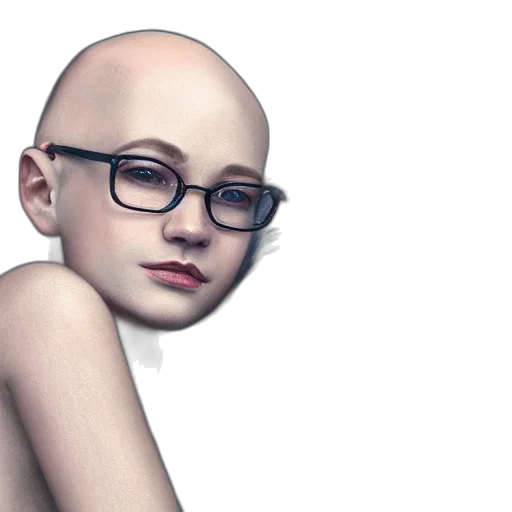 hair, face, robot, jewelry transparent PNG cut-out