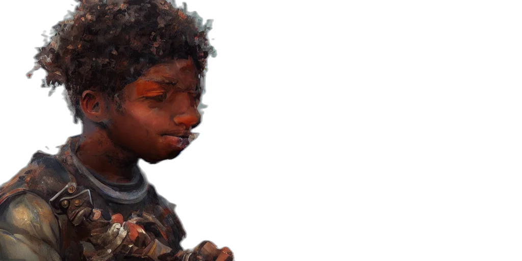 face, creature, robot, staff transparent PNG cut-out