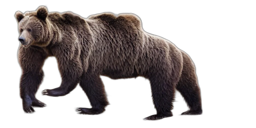 animal, creature, photorealistic, concept art, 3d render, brown, bear, tzar transparent PNG cut-out