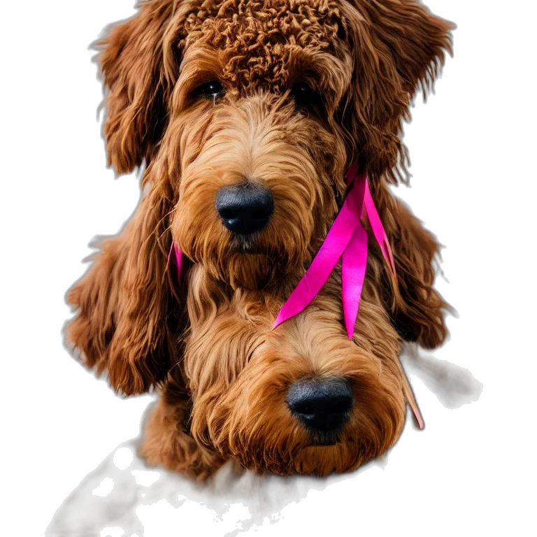 staff, animal, jewelry, photorealistic, 3d render, pixel art, vaporwave, labradoodle transparent PNG cut-out