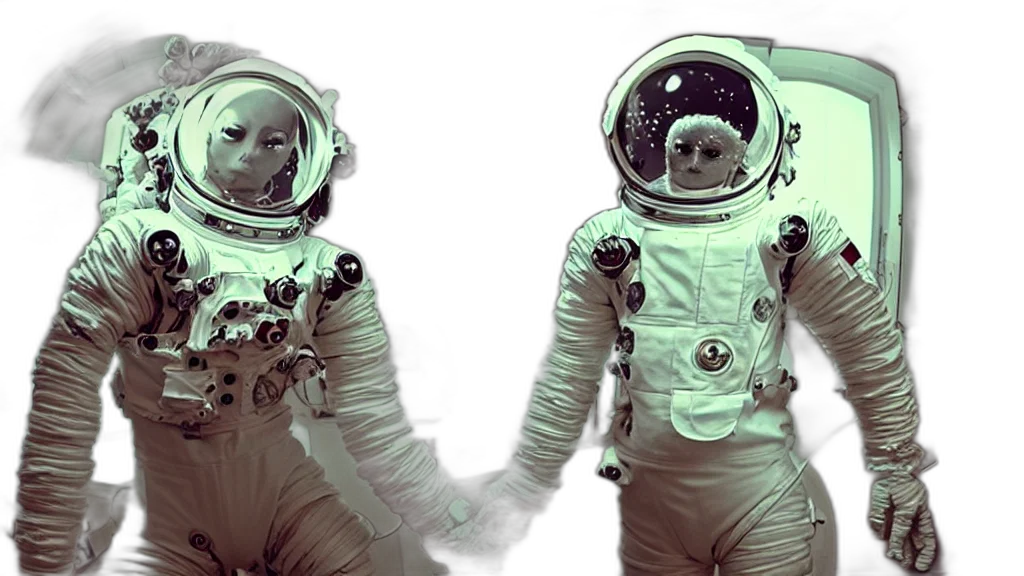 concept art, outer space, cybernetic, symbiosis transparent PNG cut-out