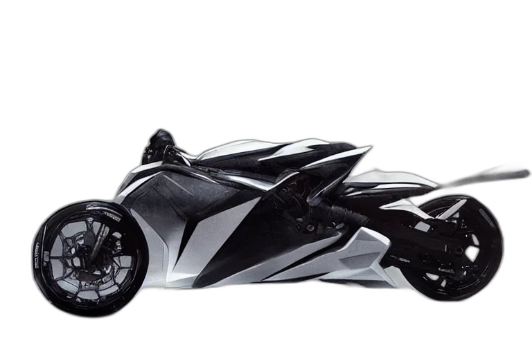 car, 3d render, photorealistic, concept art, blade, runner, honda, cbr transparent PNG cut-out
