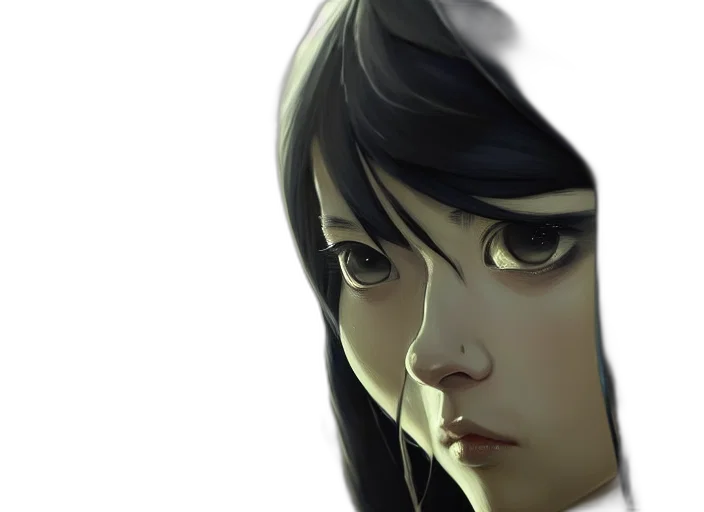 face, mask, robot, photorealistic, concept art, anime, fantasy art, dark transparent PNG cut-out