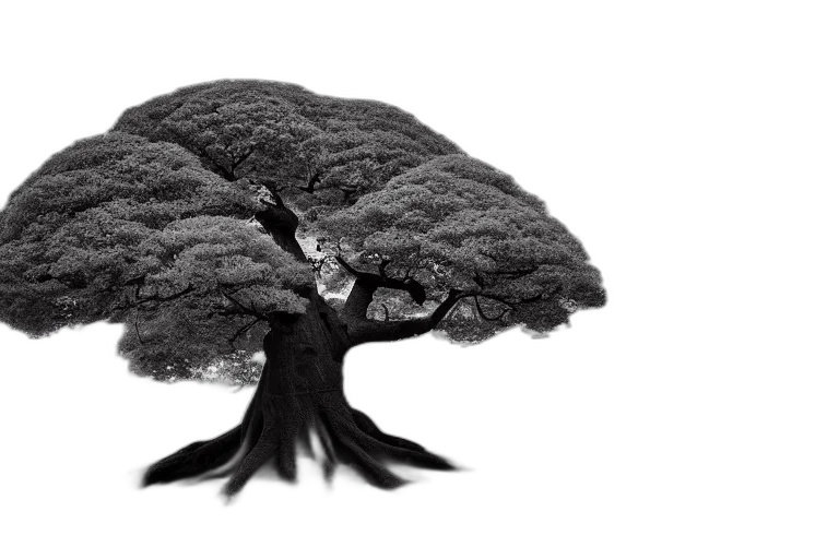 tree, hair, crown, animal, photorealistic, 3d render, concept art, award transparent PNG cut-out