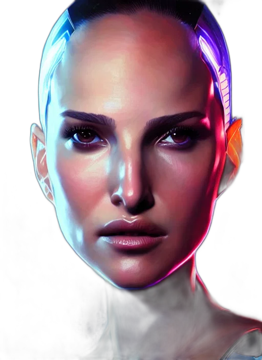 robot, face, mask, cyberpunk transparent PNG cut-out