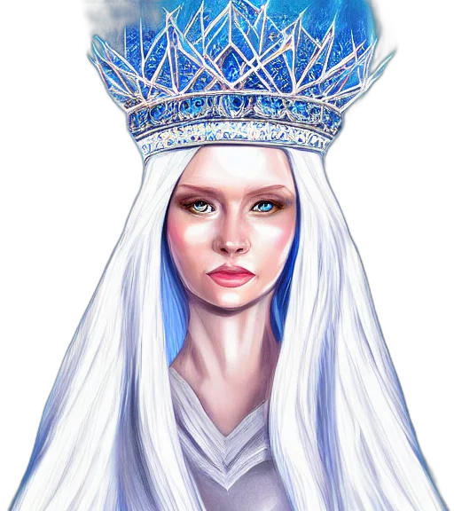 crown, face, jewelry, dress, fantasy art, concept art, pixel art, watercolor transparent PNG cut-out