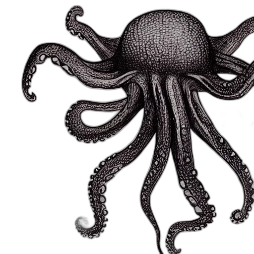 creature, hair, animal, crown, concept art, octopus, human, hands transparent PNG cut-out