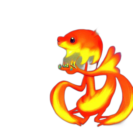 dragon, creature, animal, pixel art, 3d render, concept art, fantasy art, fire transparent PNG cut-out