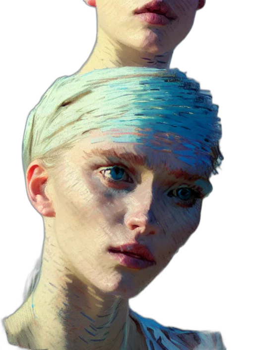 face, hair, mask, crown transparent PNG cut-out