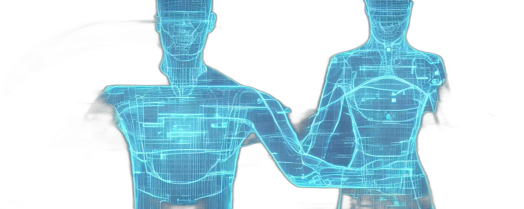 robot, cyberpunk, vaporwave, 3d render transparent PNG cut-out