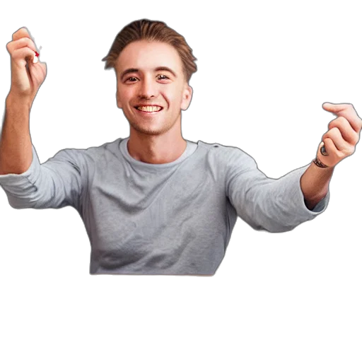 staff, jacket, face, hat transparent PNG cut-out
