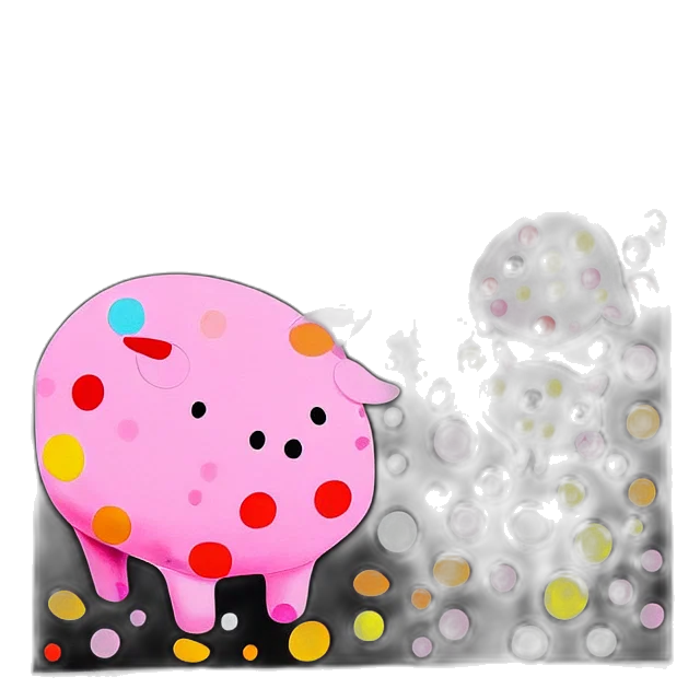3d render, concept art, photorealistic, beautiful, painting, lovely, toy, pig transparent PNG cut-out
