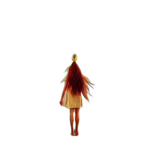hair, dress, crown, hat, concept art, 3d render, pixel art, photorealistic transparent PNG cut-out