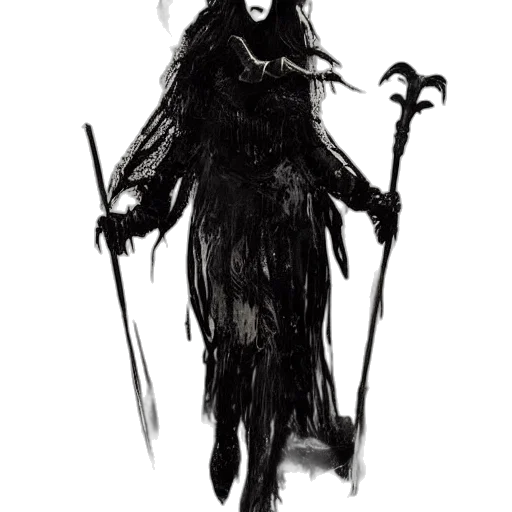 staff, creature, mask, sword, concept art, fantasy art, comic book art, pixel art transparent PNG cut-out