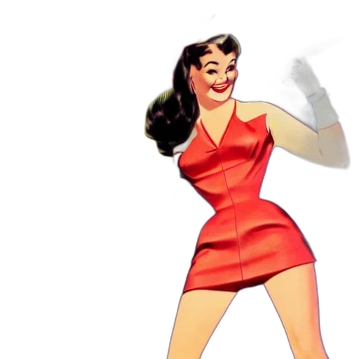 dress, cartoon, comic book art, concept art transparent PNG cut-out