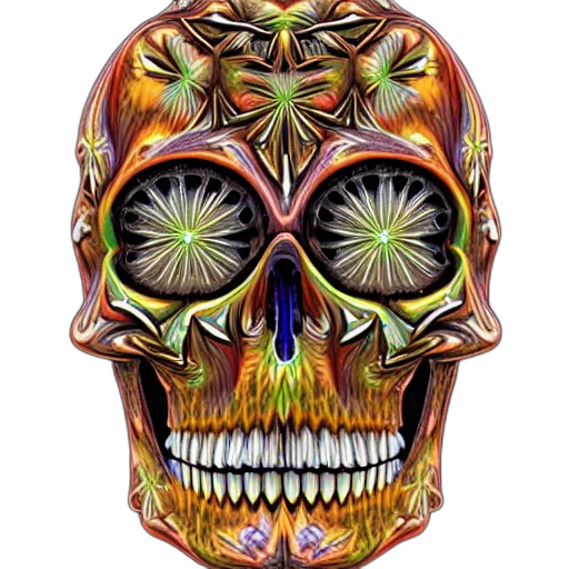 mask, face, crown, flower, concept art, photorealistic, fantasy art, 3d render transparent PNG cut-out
